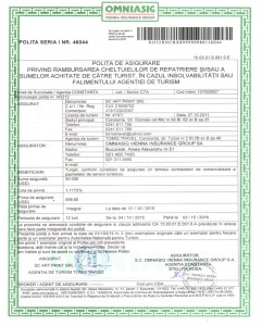Polita de insolventa Tomis Travel