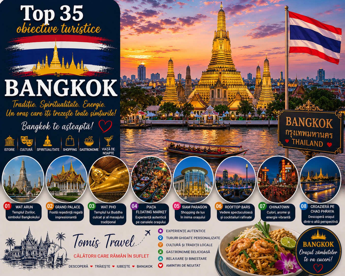Obiective Turistice Bangkok: 35 locuri de vizitat, plaje și atracții de neratat