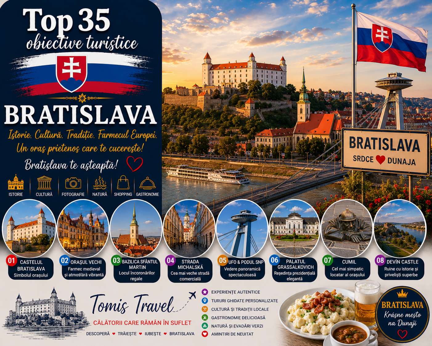 Obiective Turistice Bratislava: 35 locuri de vizitat, plaje și atracții de neratat