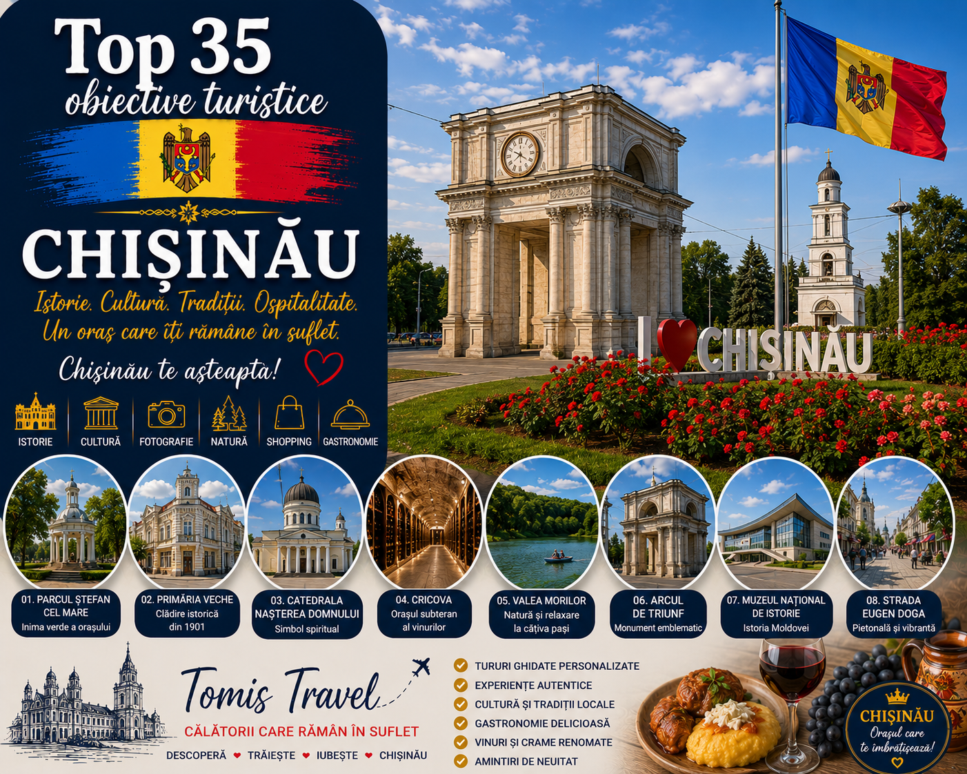 Obiective Turistice Chisinau: 35 locuri de vizitat, plaje și atracții de neratat