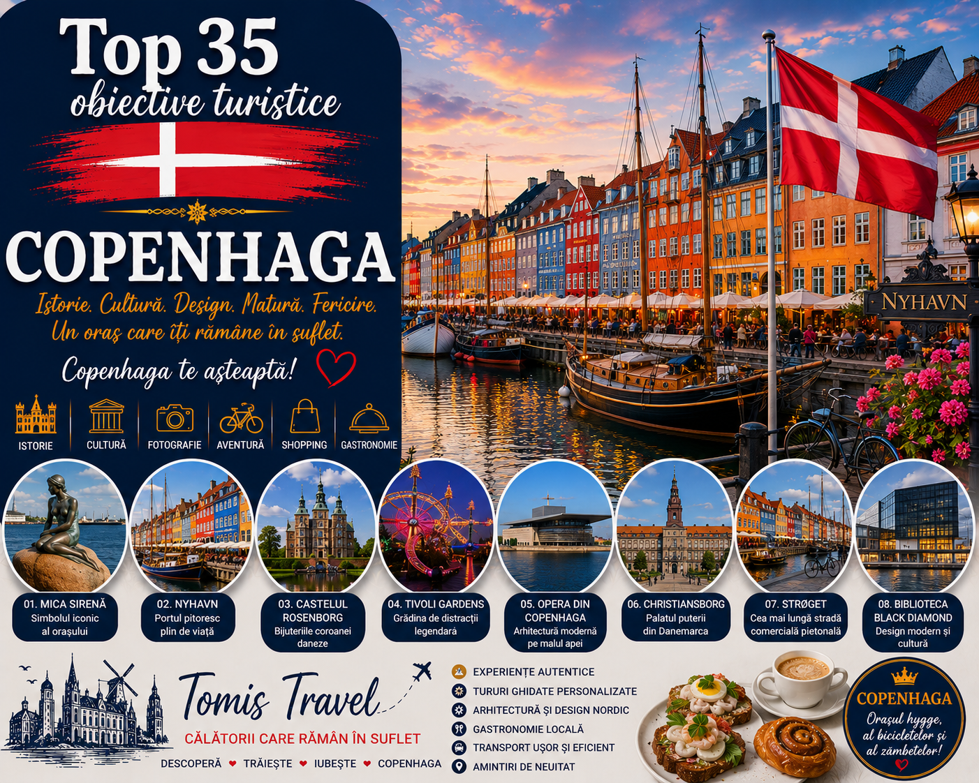 Obiective Turistice Copenhaga: 35 locuri de vizitat, plaje și atracții de neratat