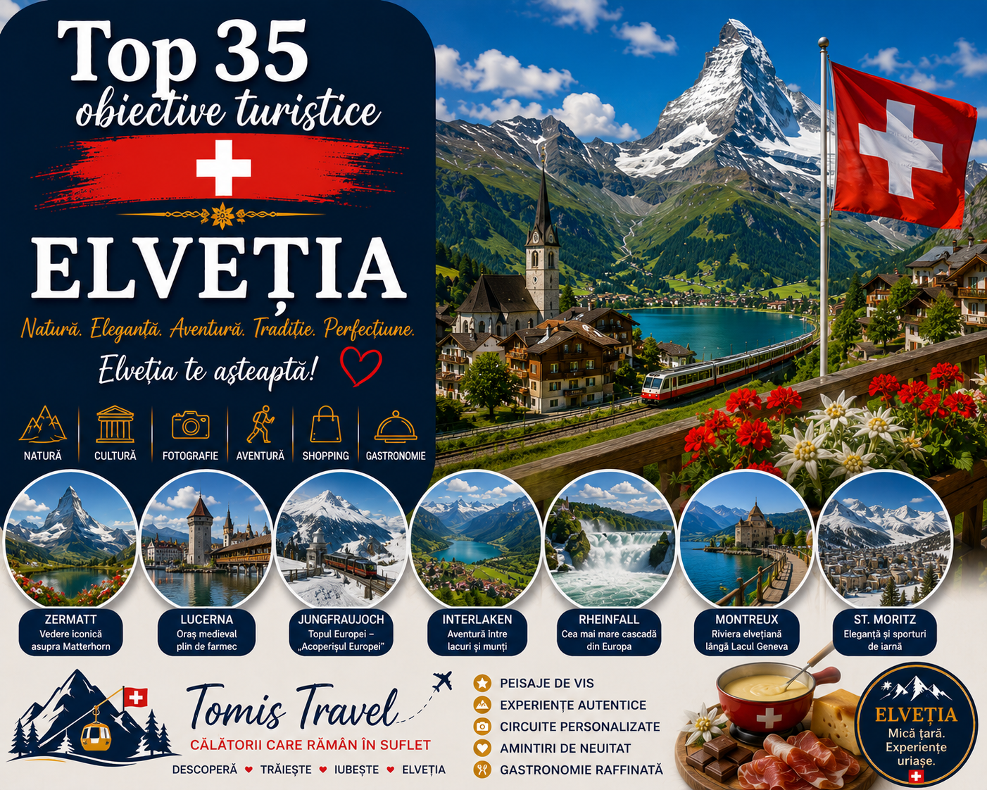 Obiective Turistice Elvetia: 35 locuri de vizitat, plaje și atracții de neratat