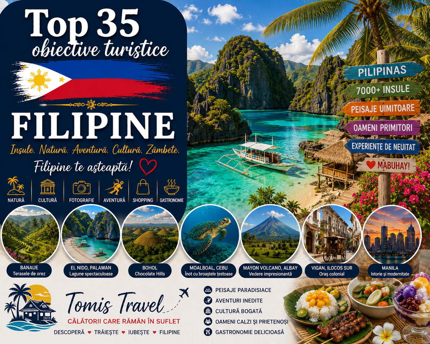 Obiective Turistice Filipine: 35 locuri de vizitat, plaje și atracții de neratat