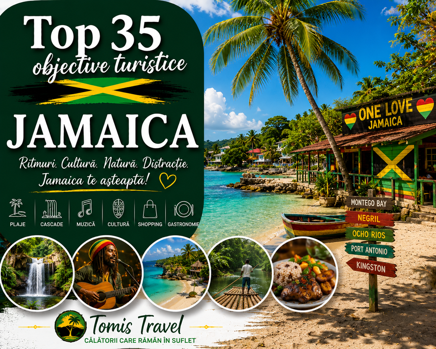 Obiective Turistice Jamaica: 35 locuri de vizitat, plaje și atracții de neratat