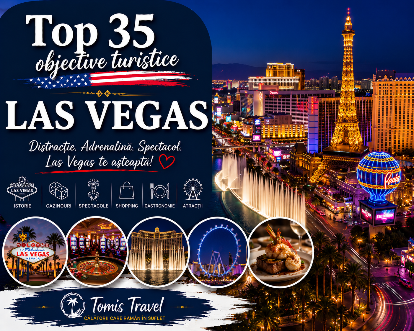 Obiective Turistice Las Vegas: 35 locuri de vizitat, plaje și atracții de neratat