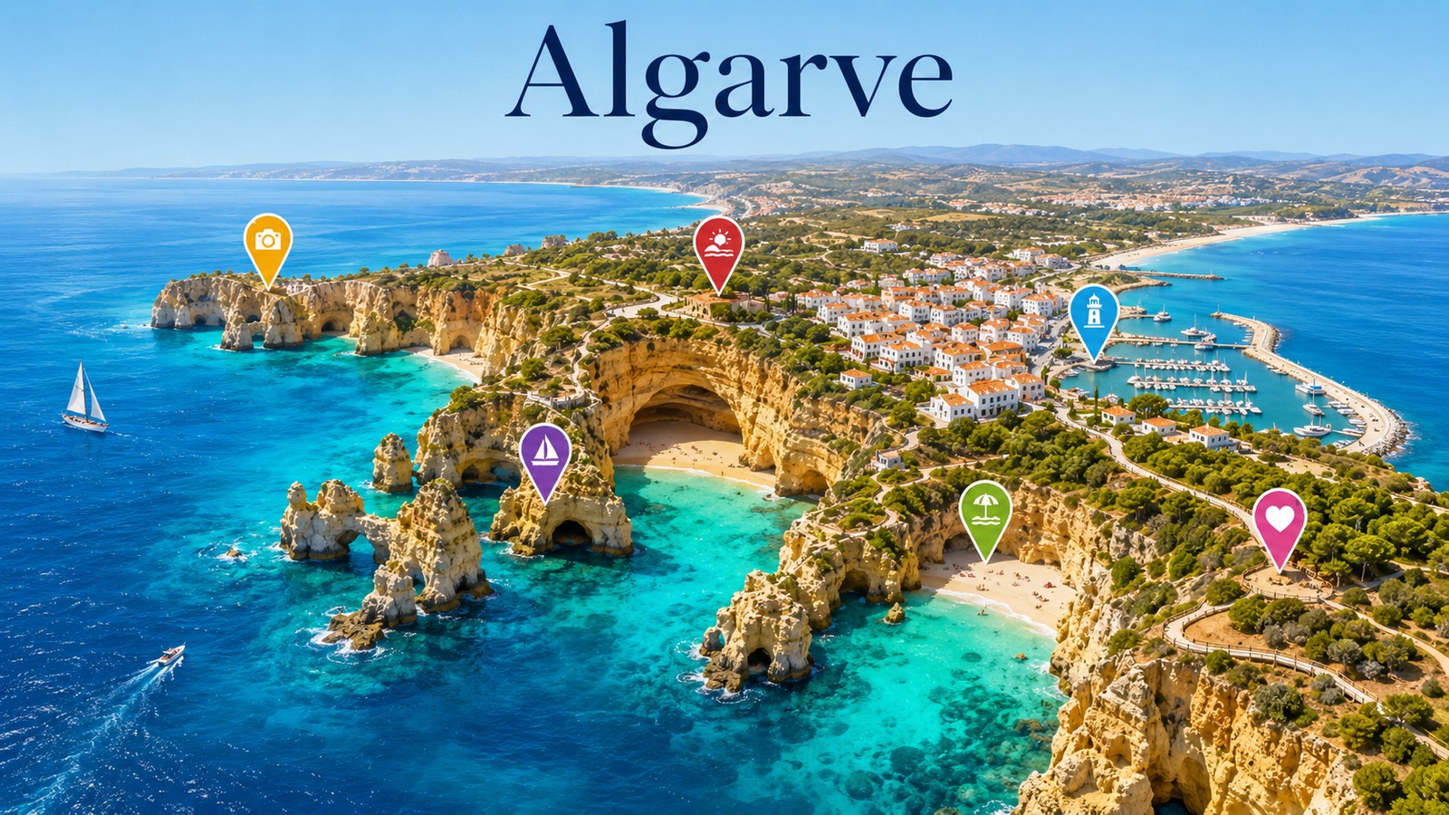 Harta Obiective Turistice Algarve