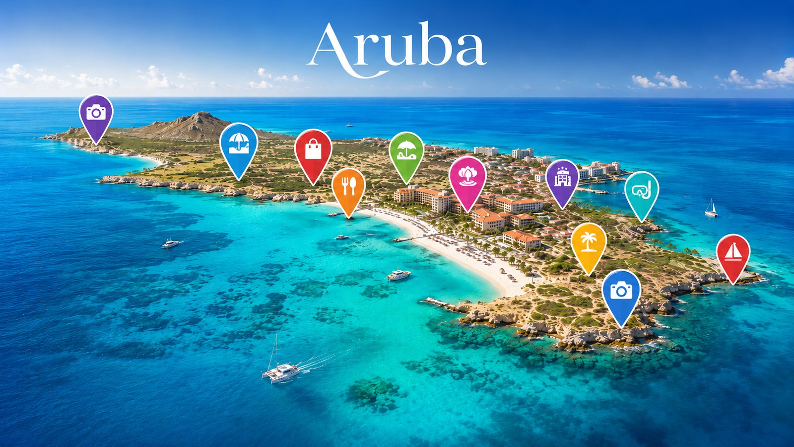 Harta Obiective Turistice Aruba