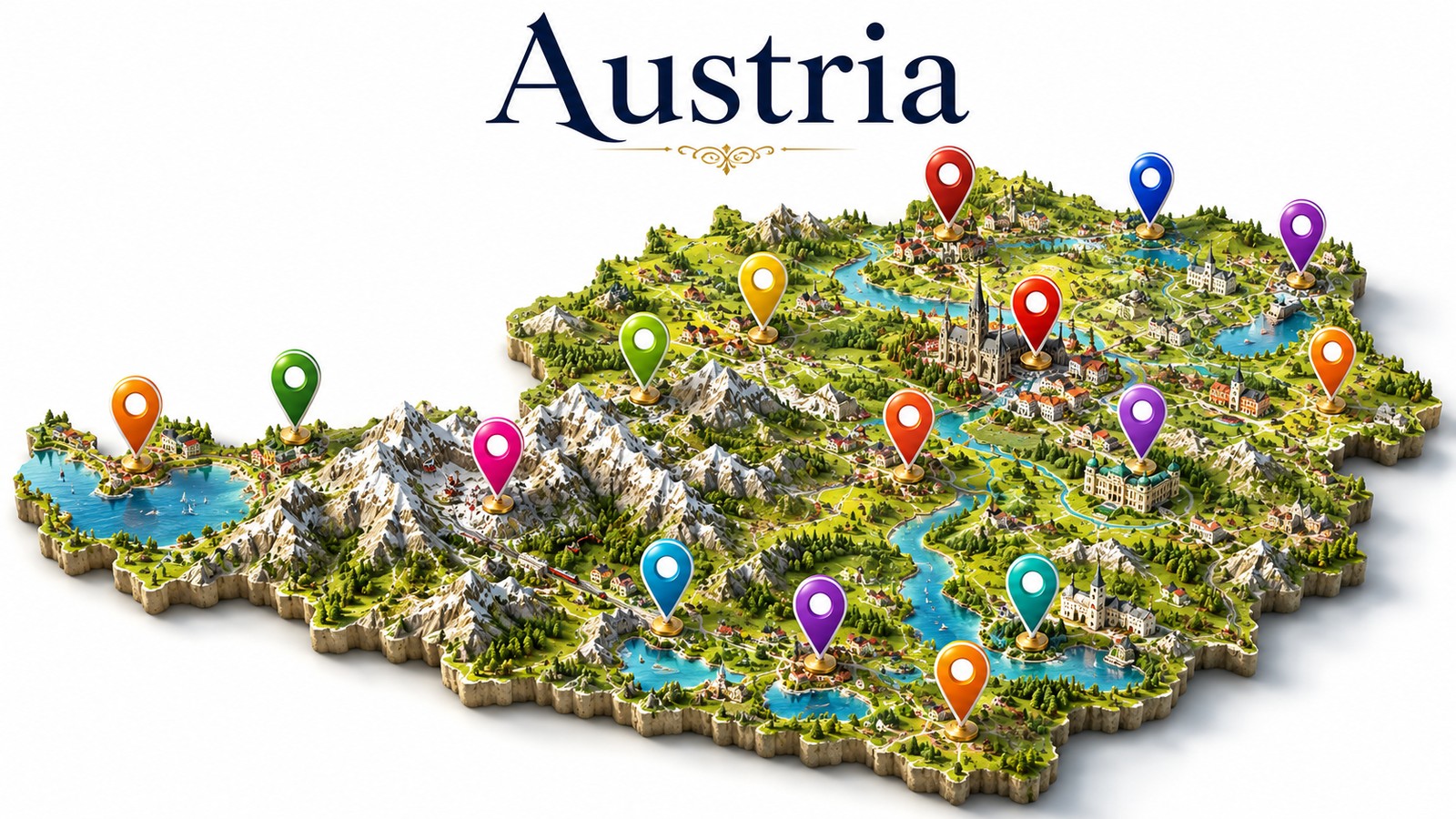 Harta Obiective Turistice Austria