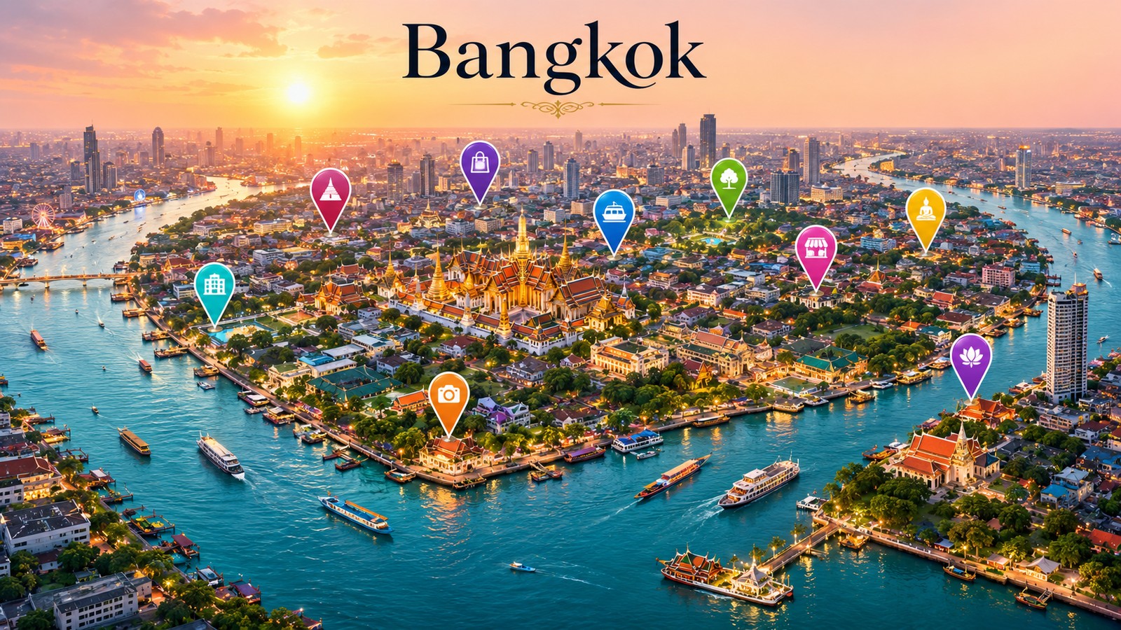 Harta Obiective Turistice Bangkok