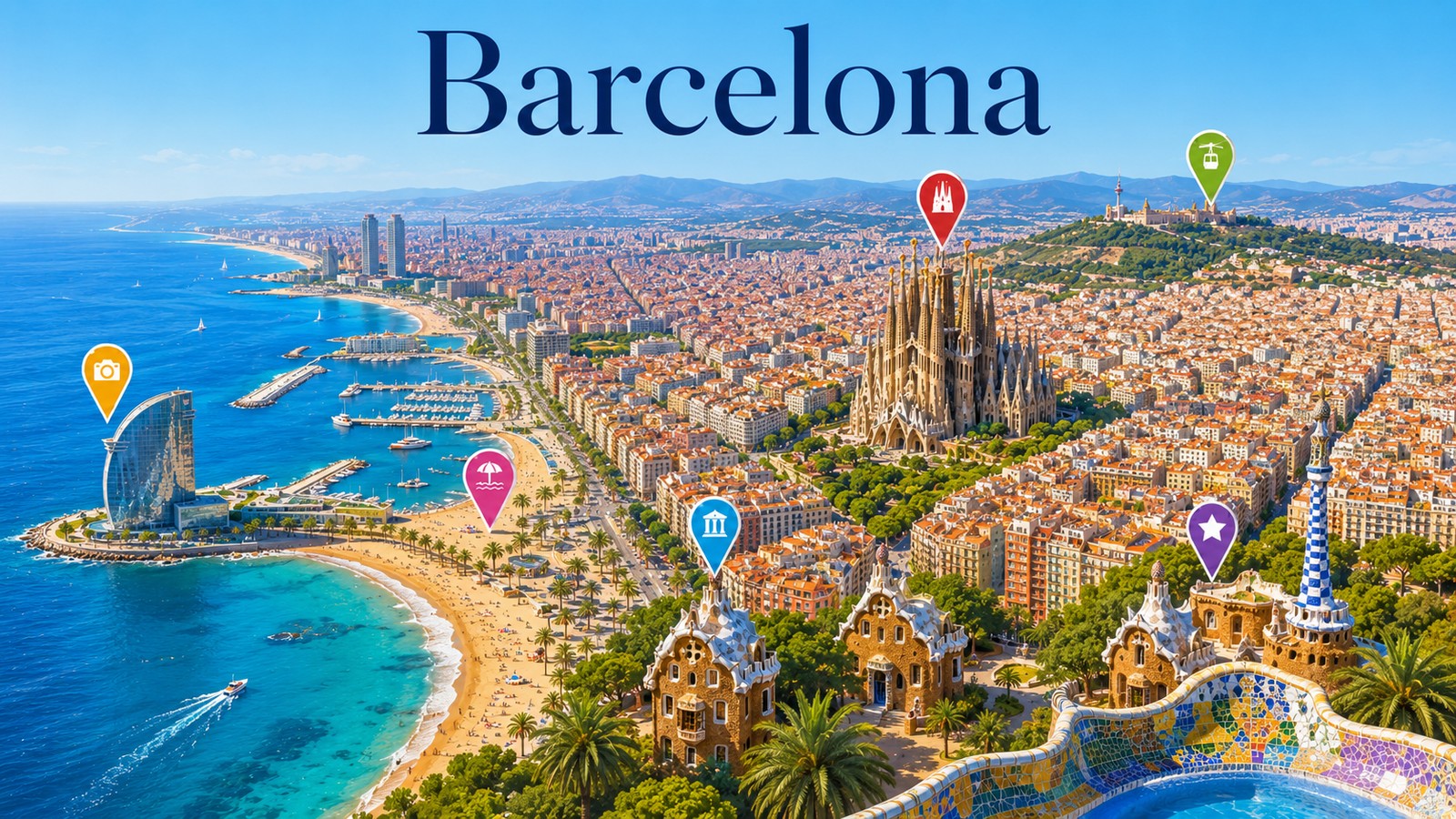 Harta Obiective Turistice Barcelona