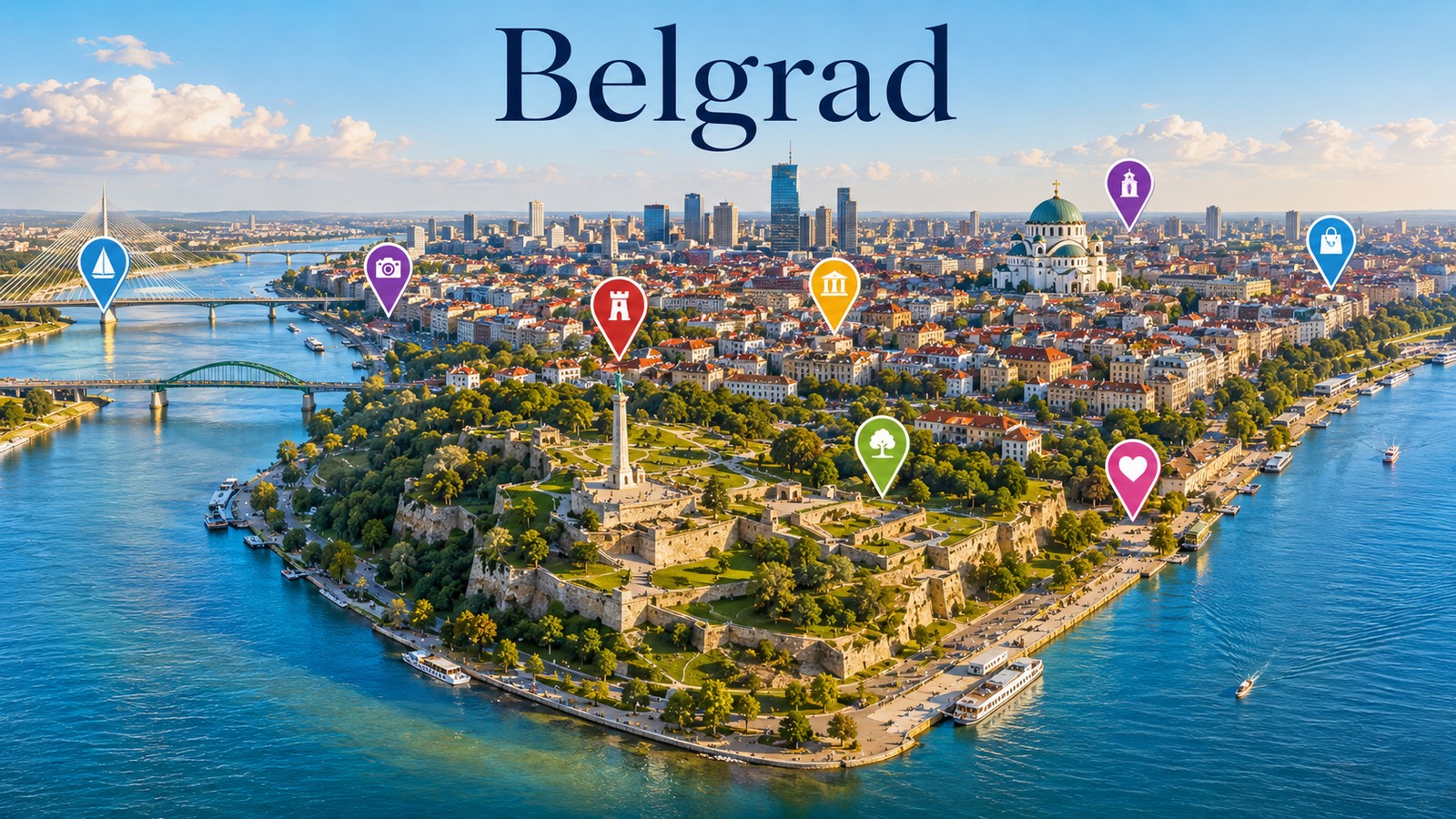 Harta Obiective Turistice Belgrad