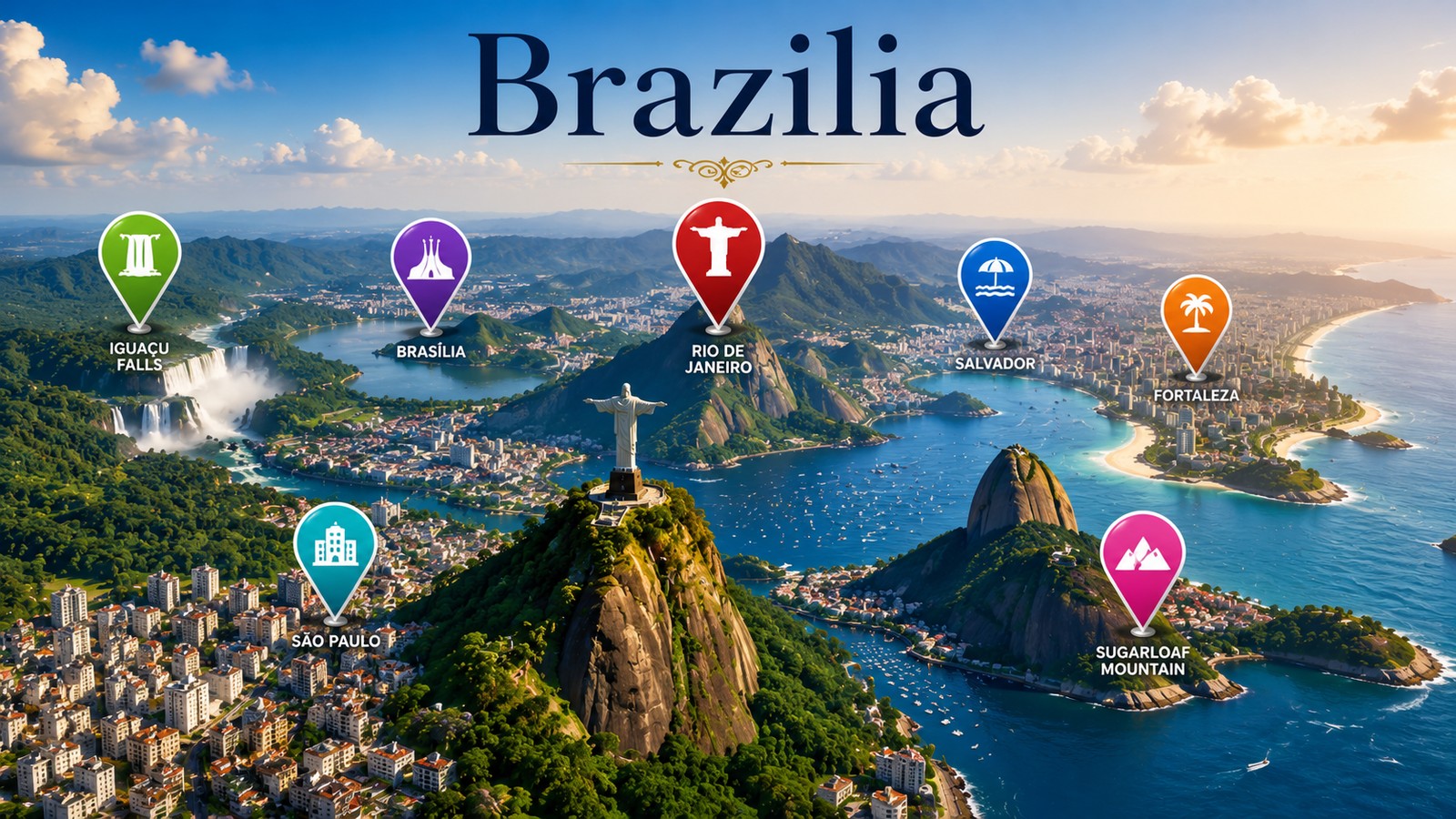 Harta Obiective Turistice Brazilia