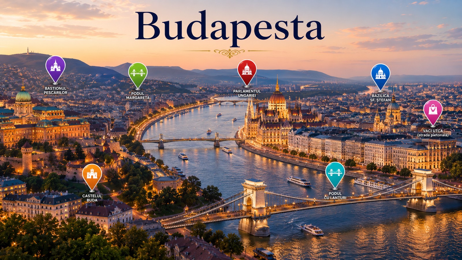 Harta Obiective Turistice Budapesta