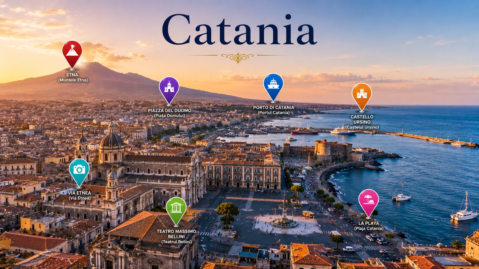 Harta Obiective Turistice Catania