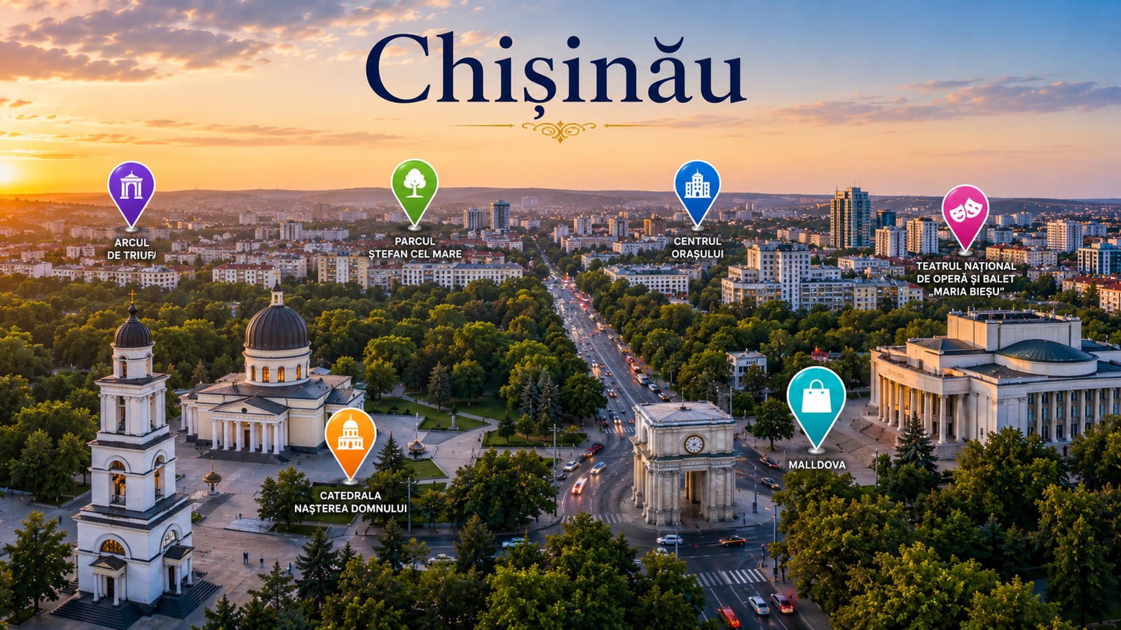 Harta Obiective Turistice Chișinău