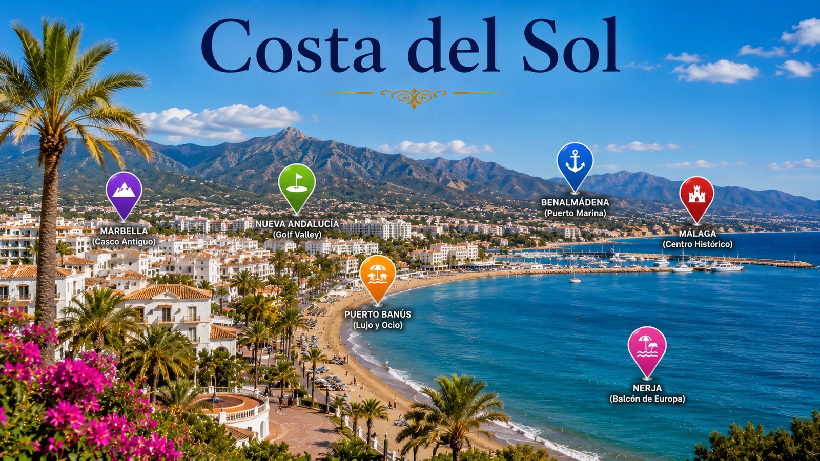 Harta Obiective Turistice Costa del Sol