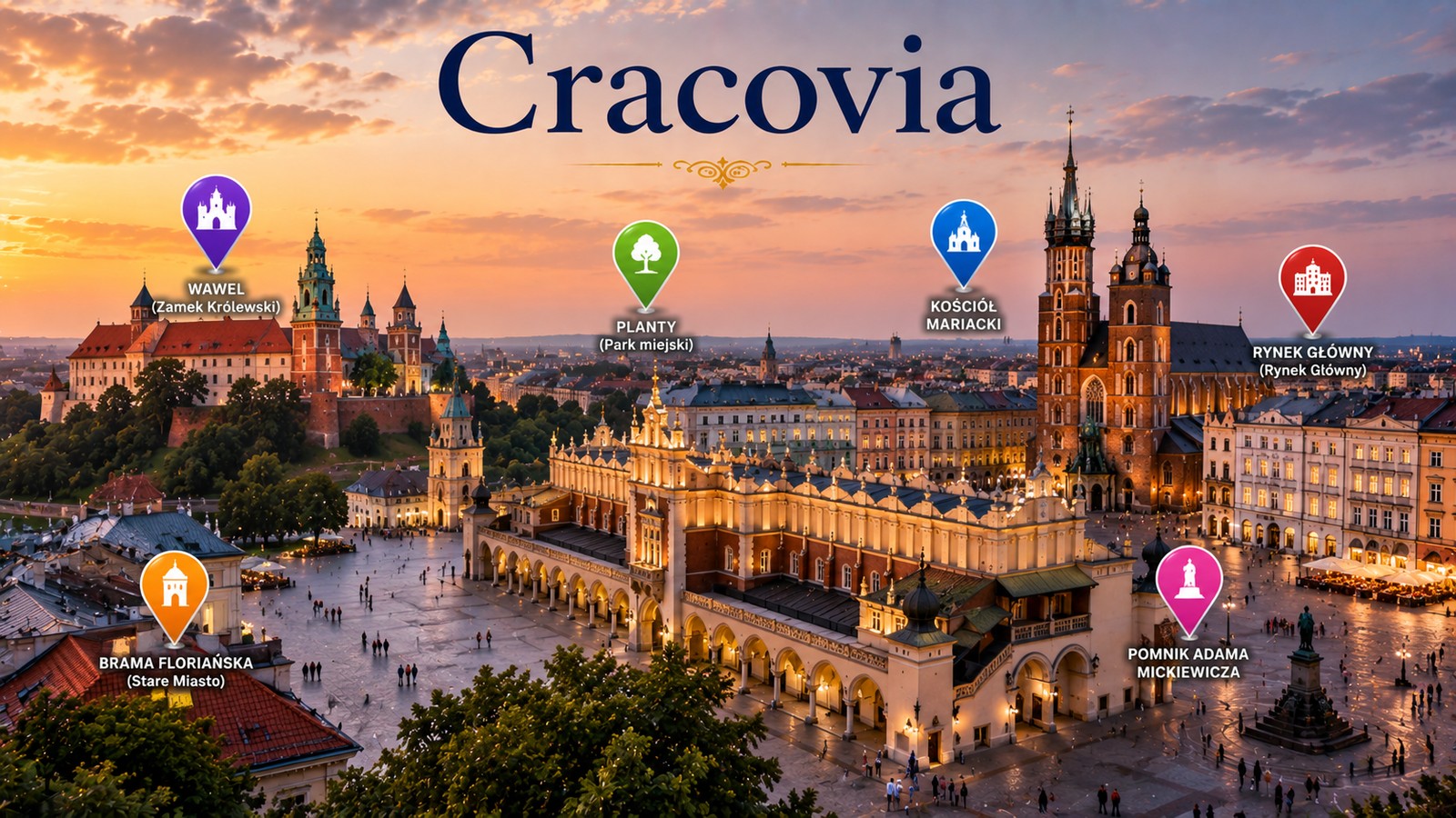 Harta Obiective Turistice Cracovia