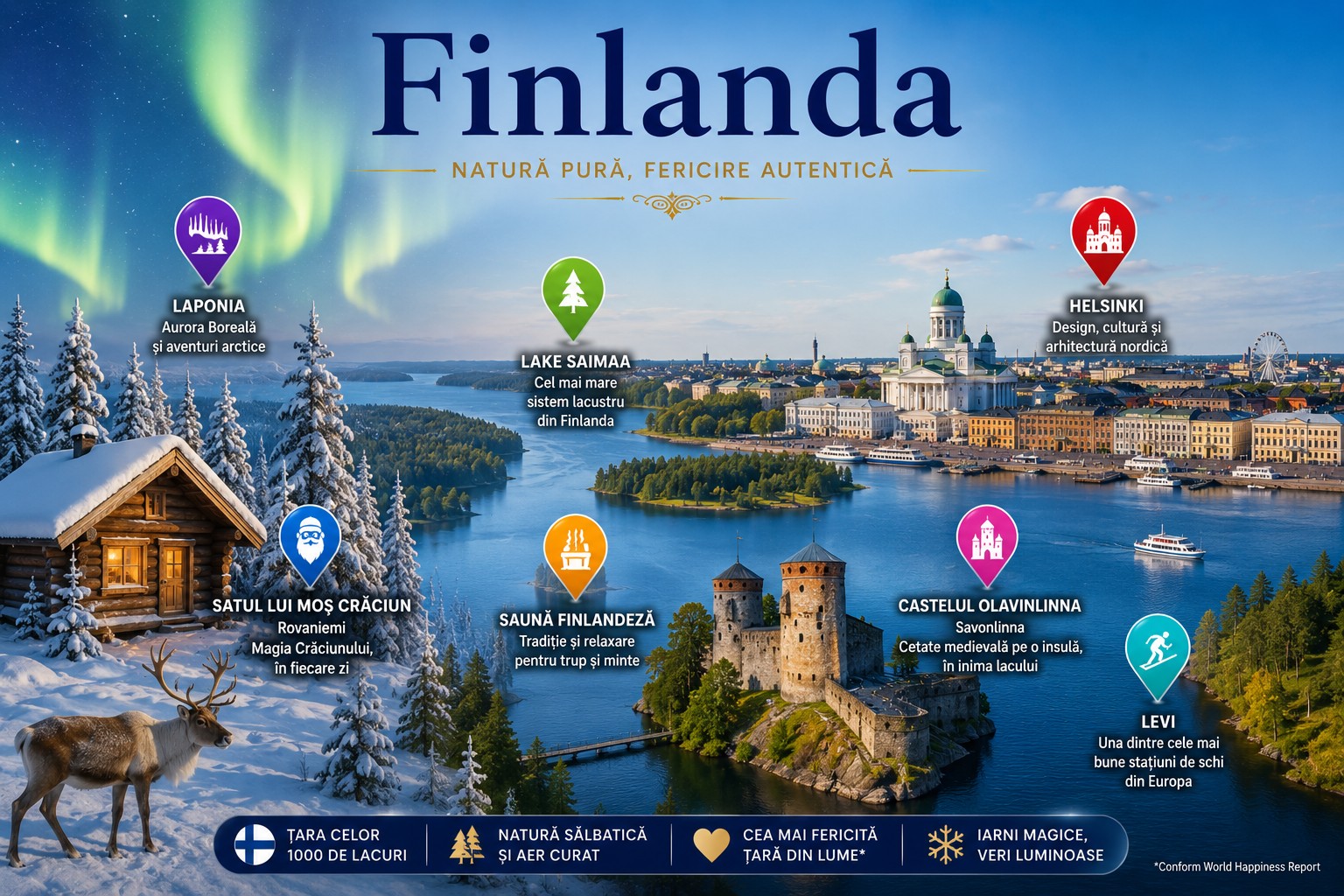 Harta Obiective Turistice Finlanda