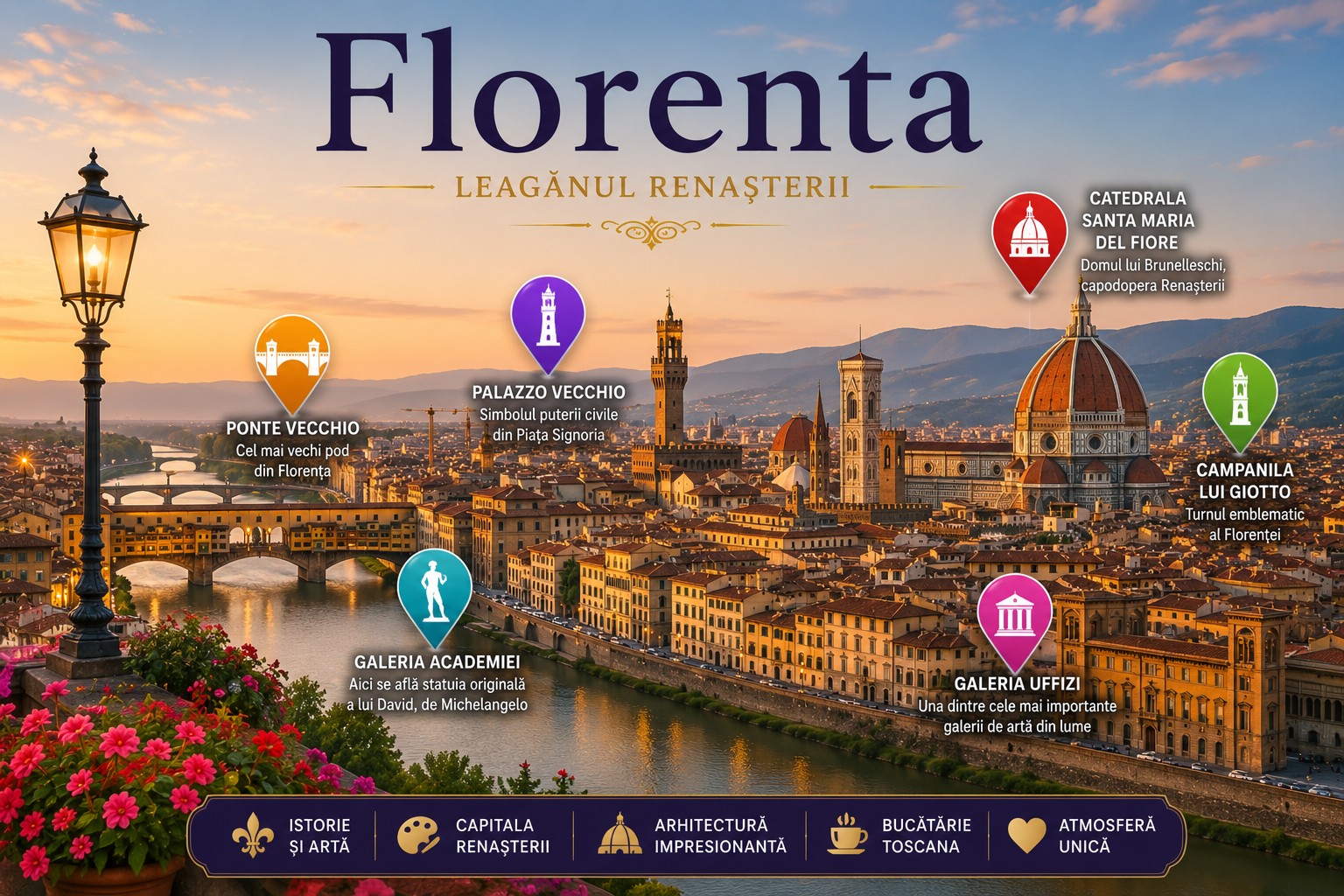 Harta Obiective Turistice Florența