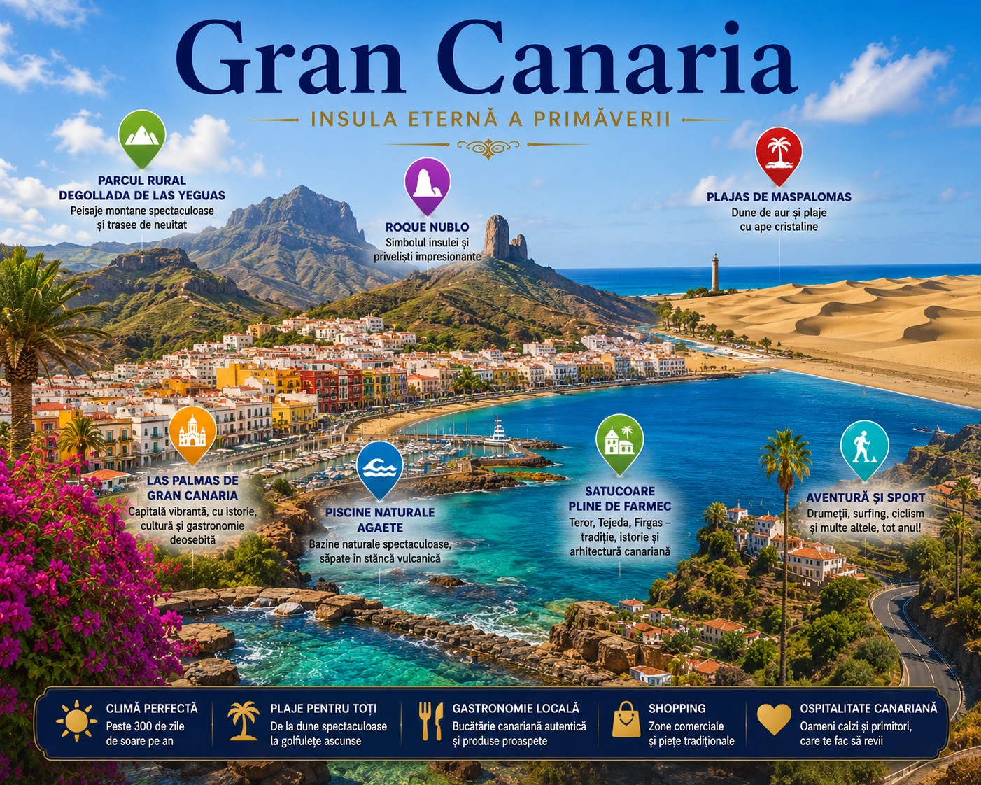Harta Obiective Turistice Gran Canaria