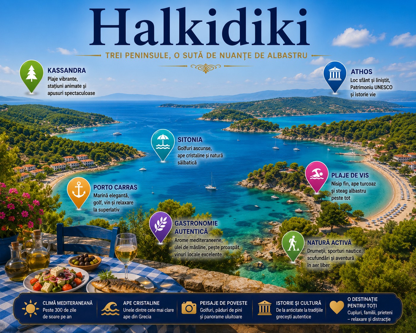 Harta Obiective Turistice Halkidiki