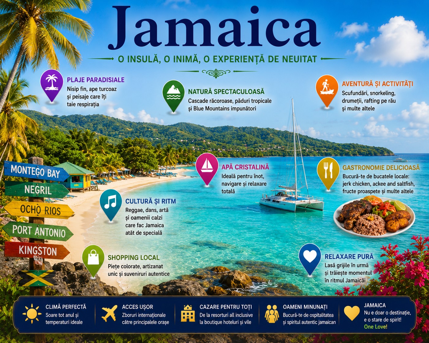 Harta Obiective Turistice Jamaica