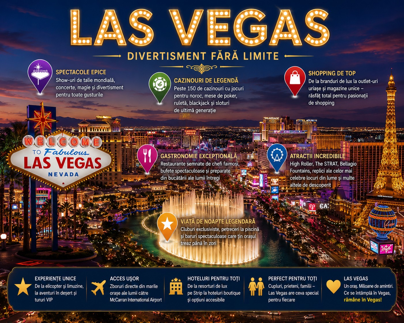Harta Obiective Turistice Las Vegas