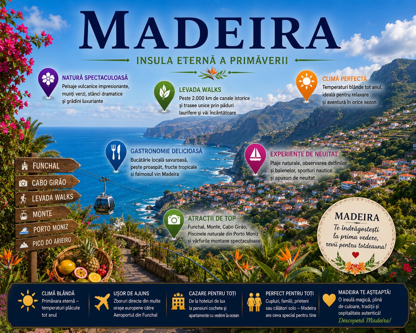 Harta Obiective Turistice Madeira
