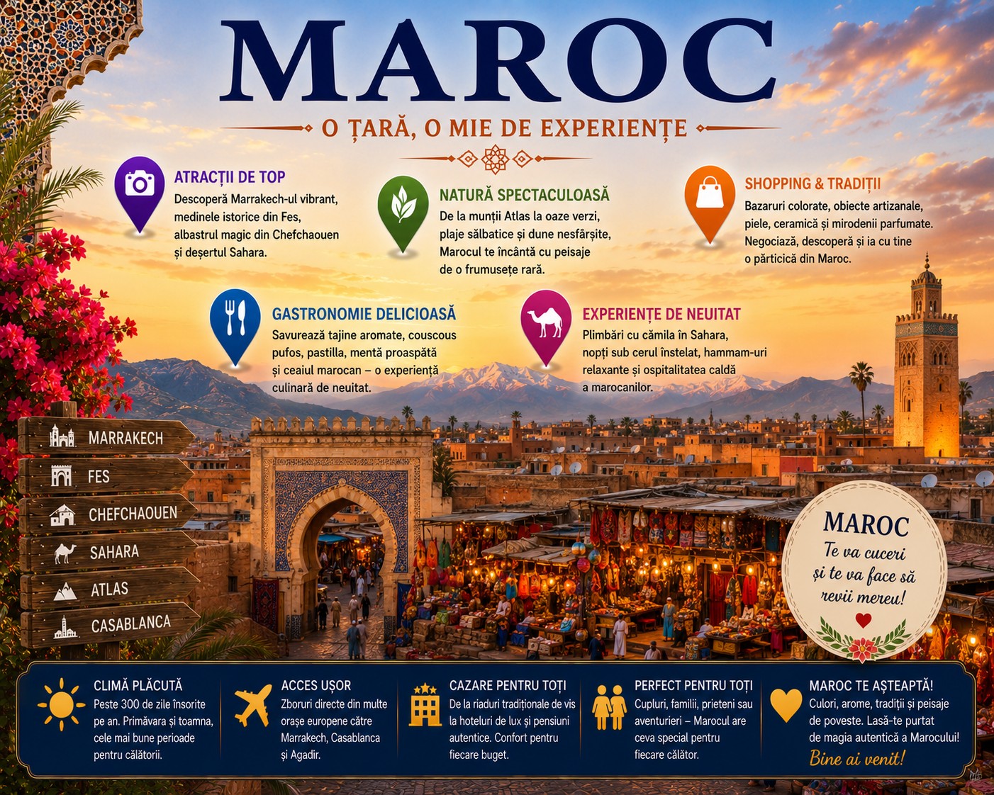 Harta Obiective Turistice Maroc
