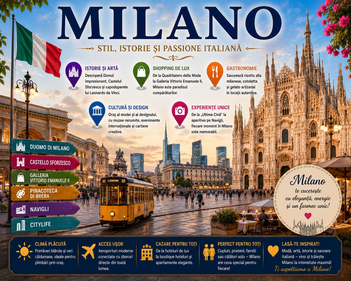Harta Obiective Turistice Milano