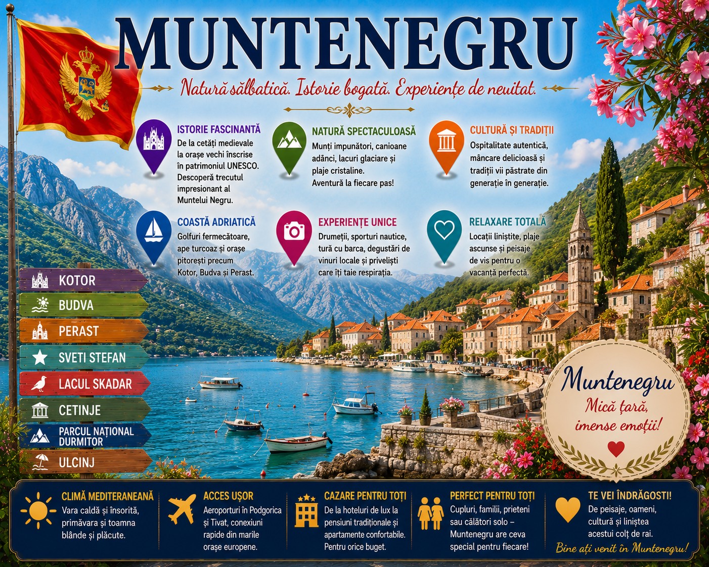 Harta Obiective Turistice Muntenegru