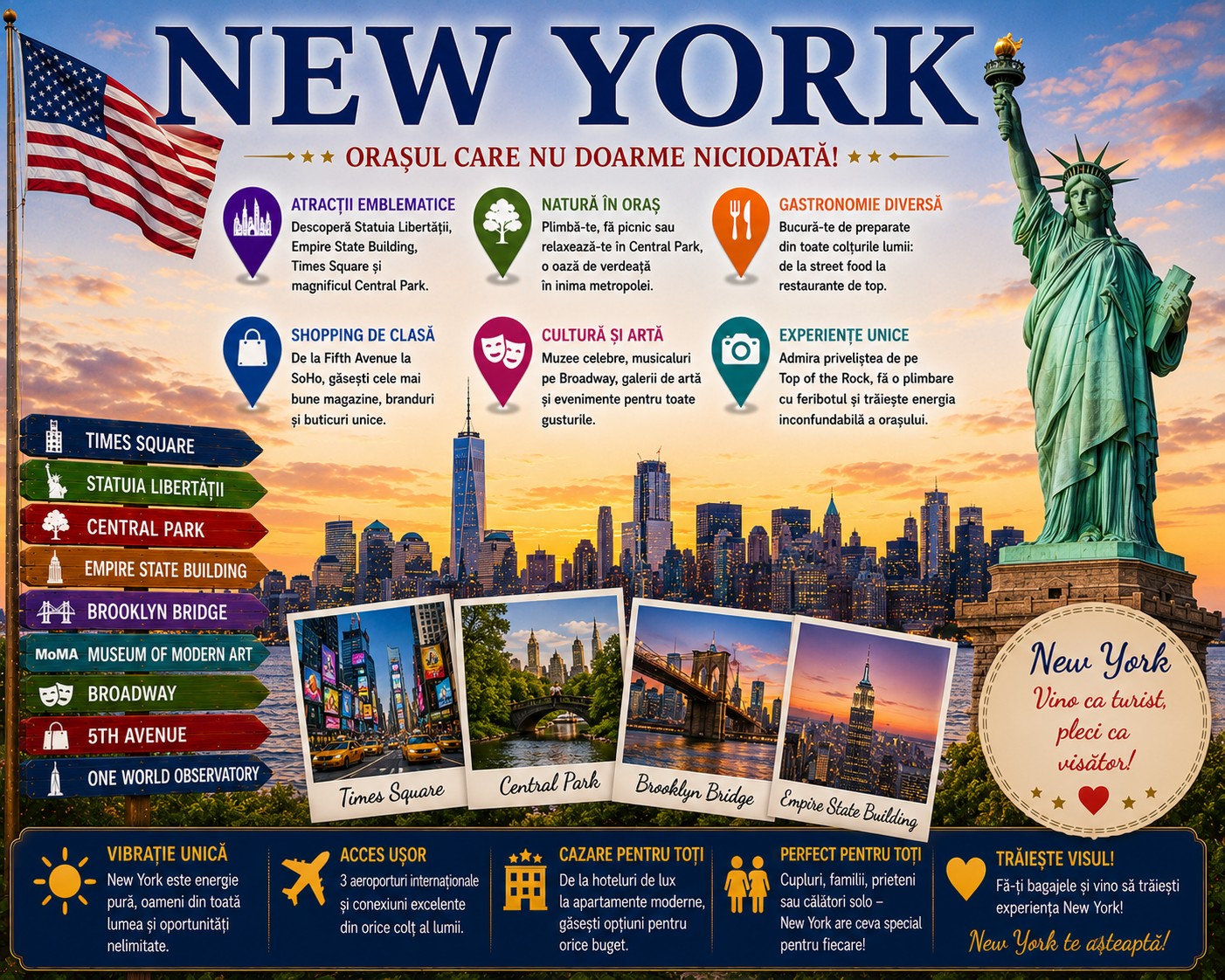 Harta Obiective Turistice New York