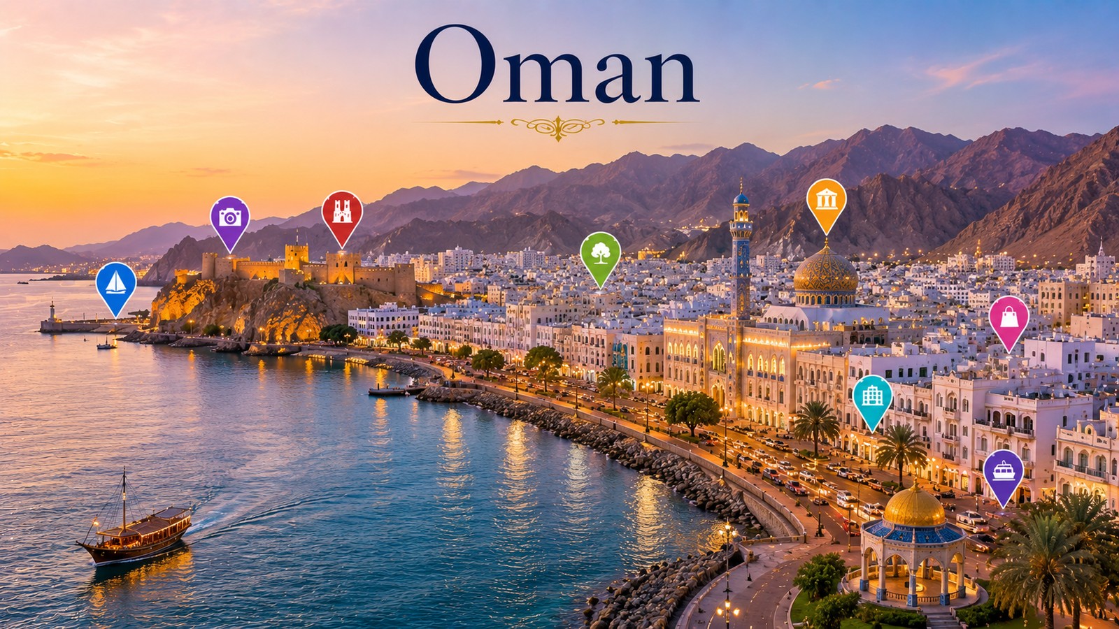Harta Obiective Turistice Oman