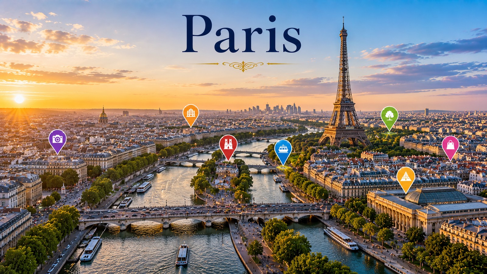 Harta Obiective Turistice Paris