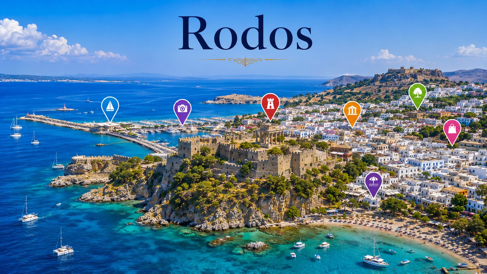 Harta Obiective Turistice Rodos