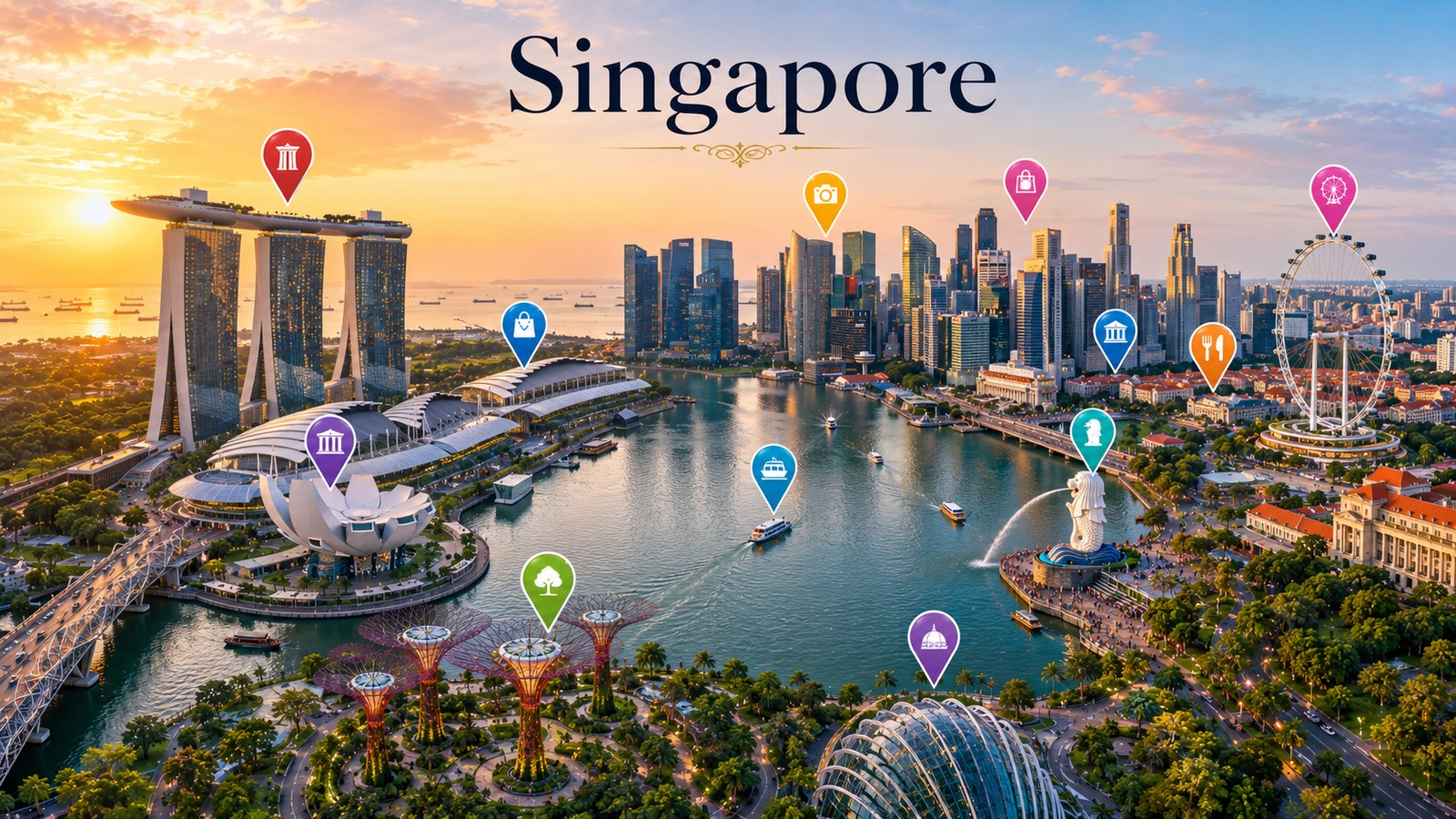 Harta Obiective Turistice Singapore