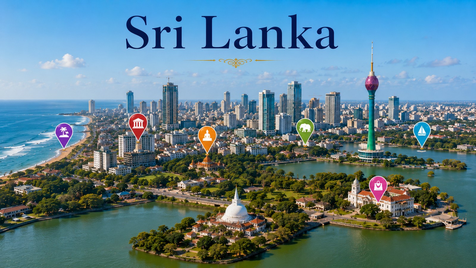 Harta Obiective Turistice Sri Lanka