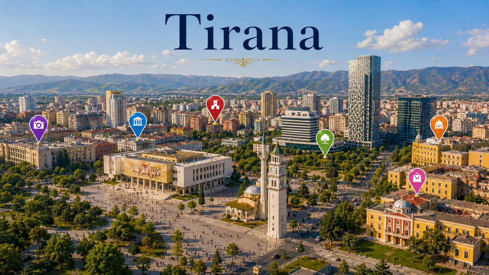 Harta Obiective Turistice Tirana