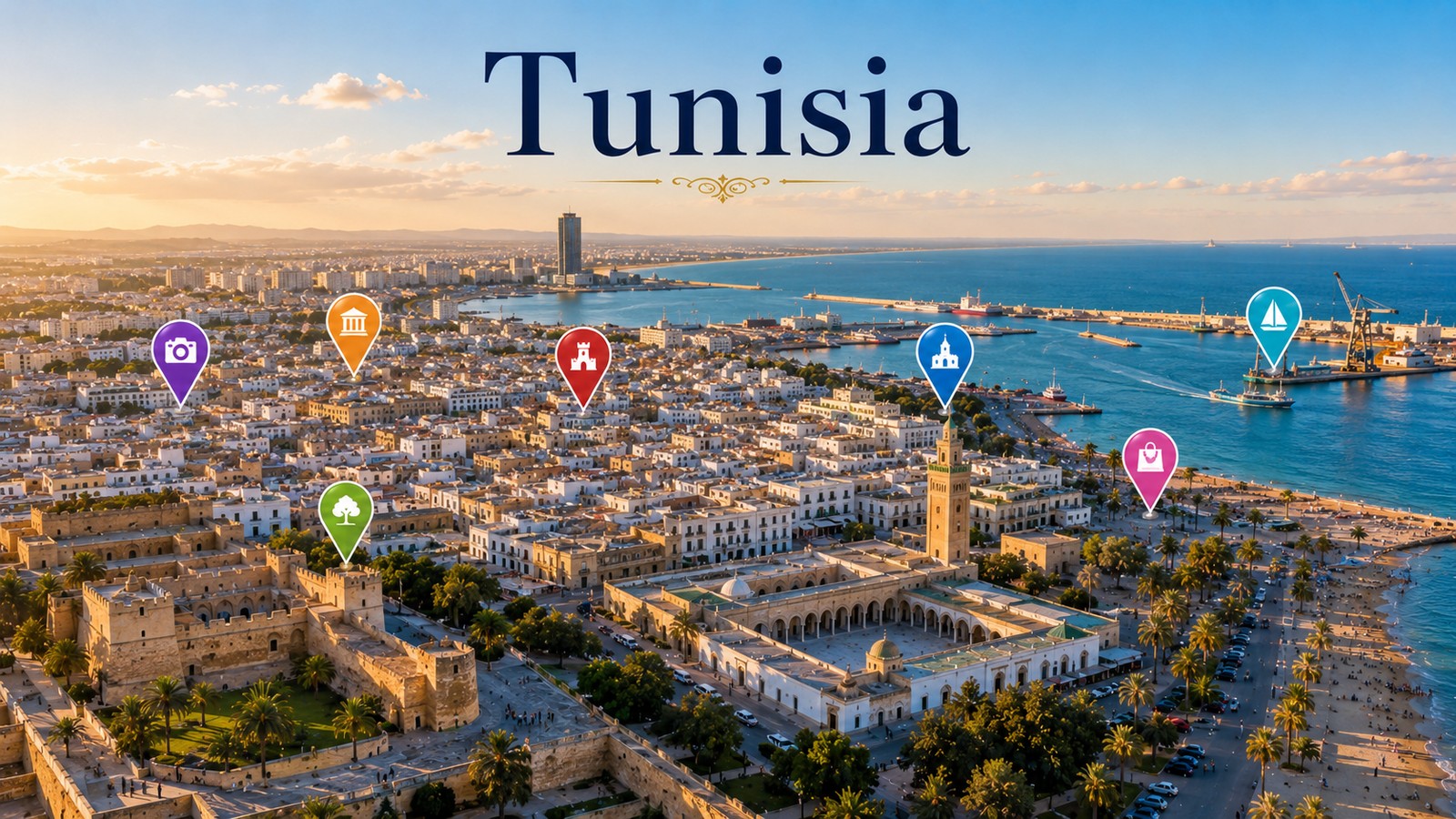 Harta Obiective Turistice Tunisia