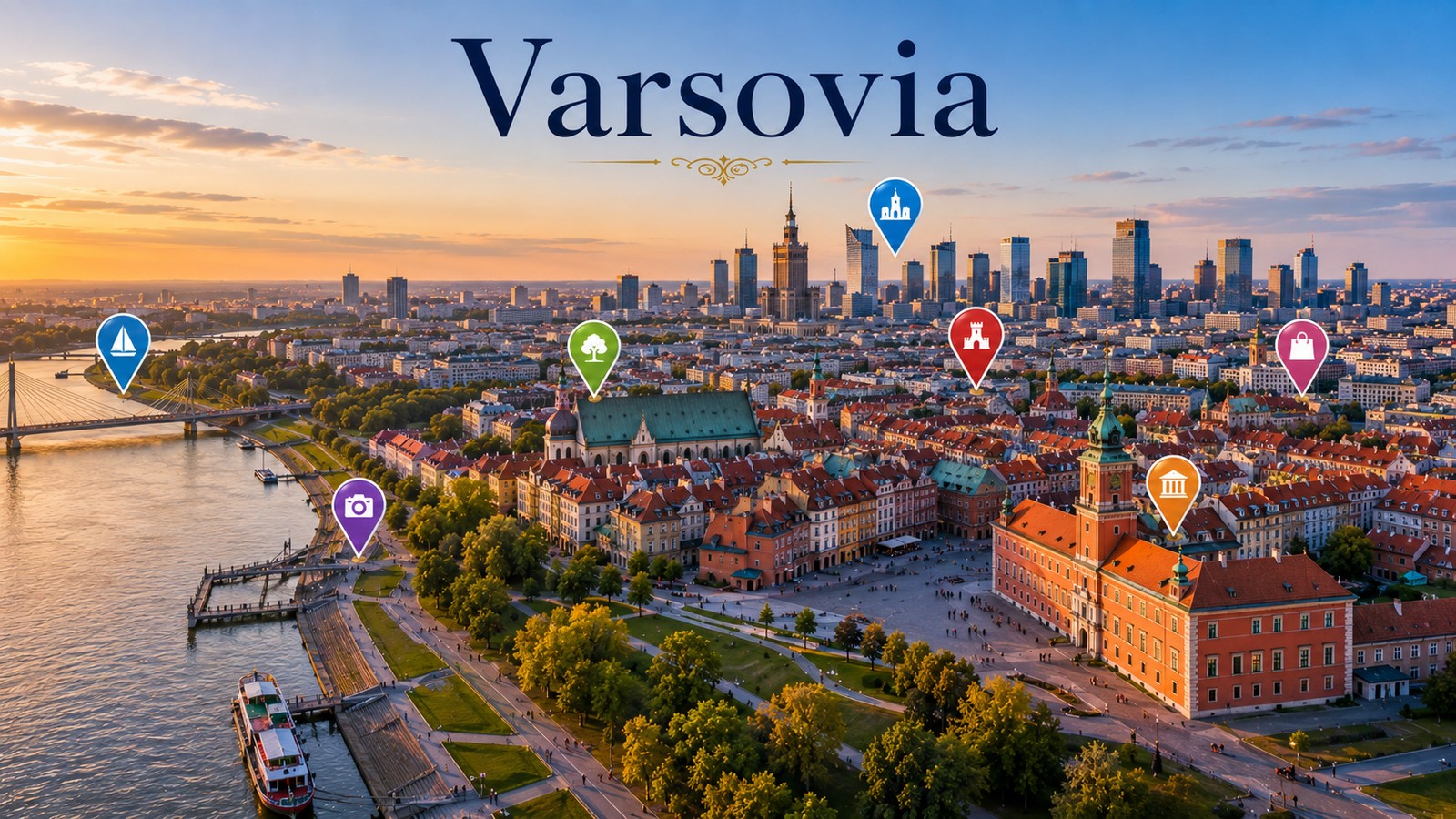 Harta Obiective Turistice Varșovia