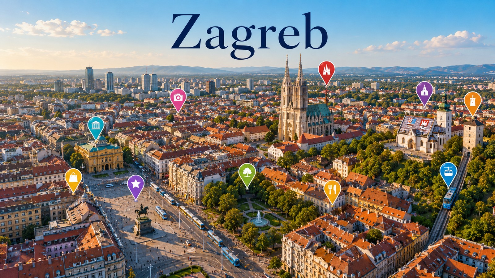 Harta Obiective Turistice Zagreb
